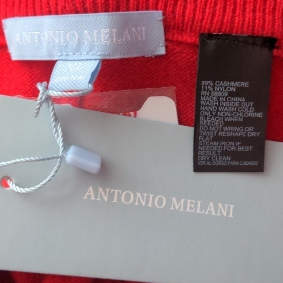 Antonio Melani Candy Apple Red Cashmere Elizabeth Jogger Pants - Picture 5 of 8